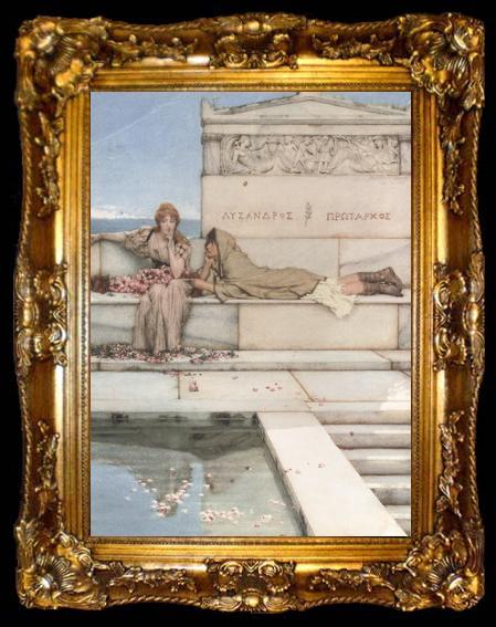 framed  Alma-Tadema, Sir Lawrence Xanthe and Phaon (mk23), ta009-2